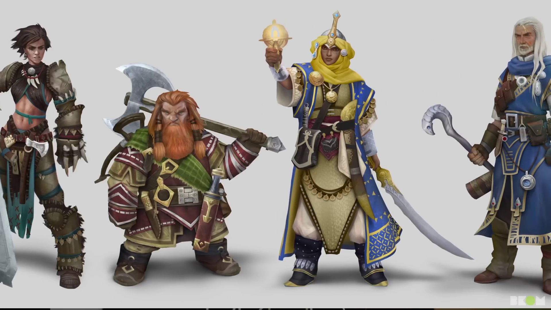 (Até ao momento, são conhecidas quatro classes, uma das quais incorpora uma heroína de Pathfinder: Kingmaker.)