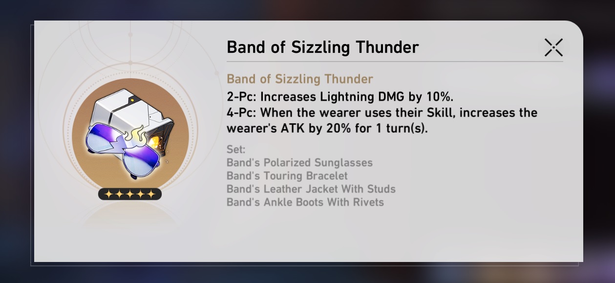 (Ribbon of crackling thunder relic set (image source: Mihoyo))