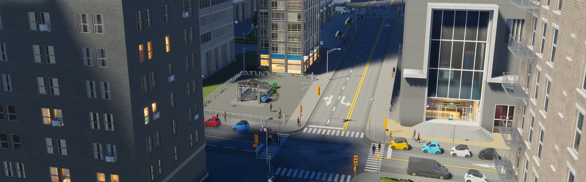 (Le stazioni della metropolitana sono molto efficienti dal punto di vista dello spazio in Cities Skylines 2.)