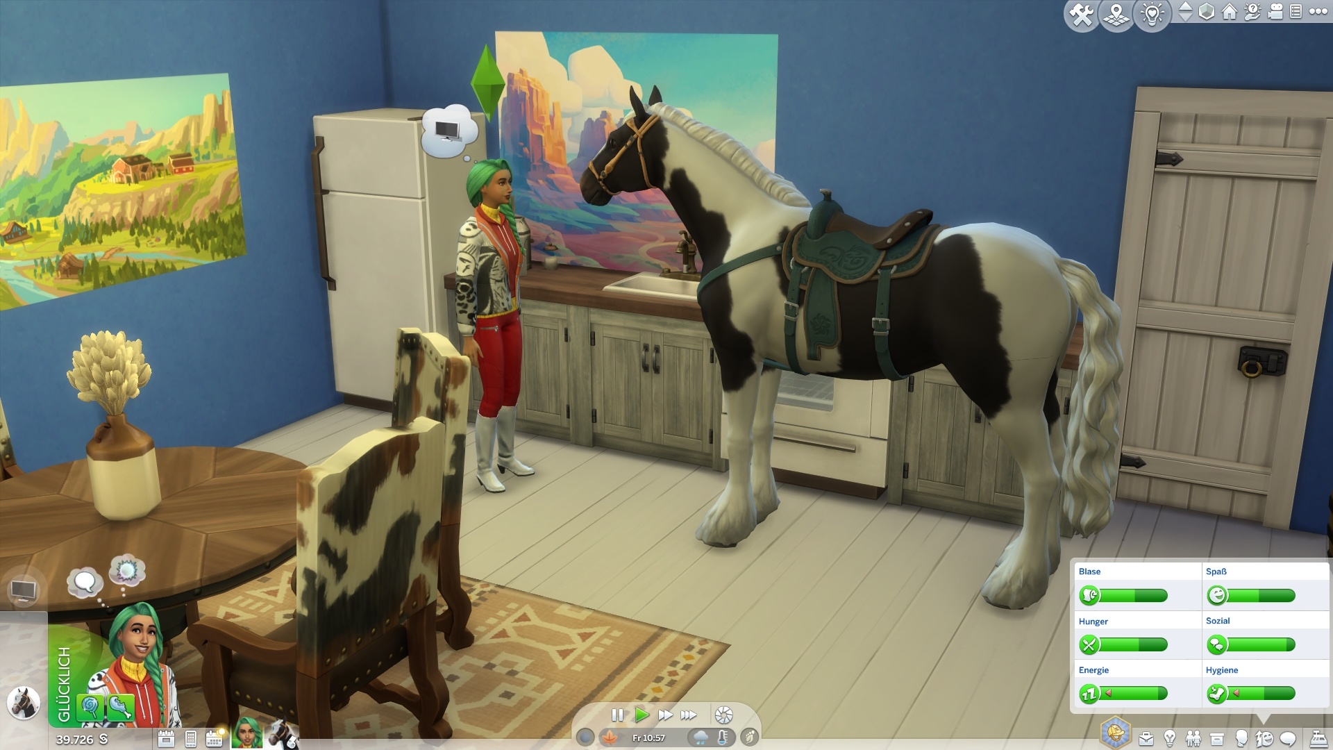(There is a horse in the corridor ... if you don't lock the doors for horses in a ground level house.)