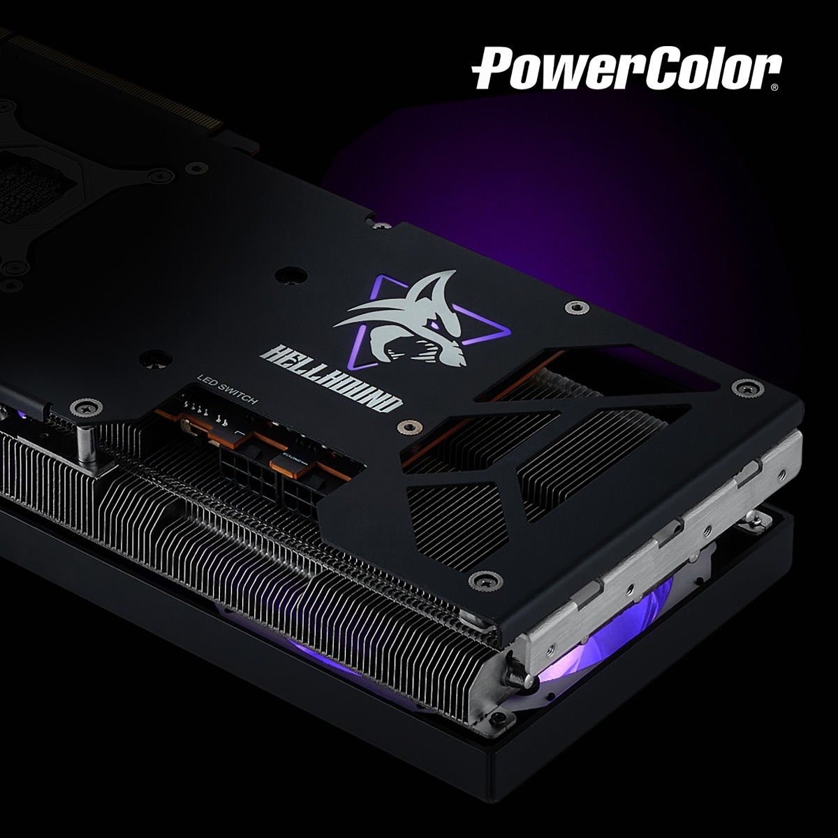 (Teased grafische kaart achterkant van de Hellhound-serie door PowerColor (Bron: PowerColor))