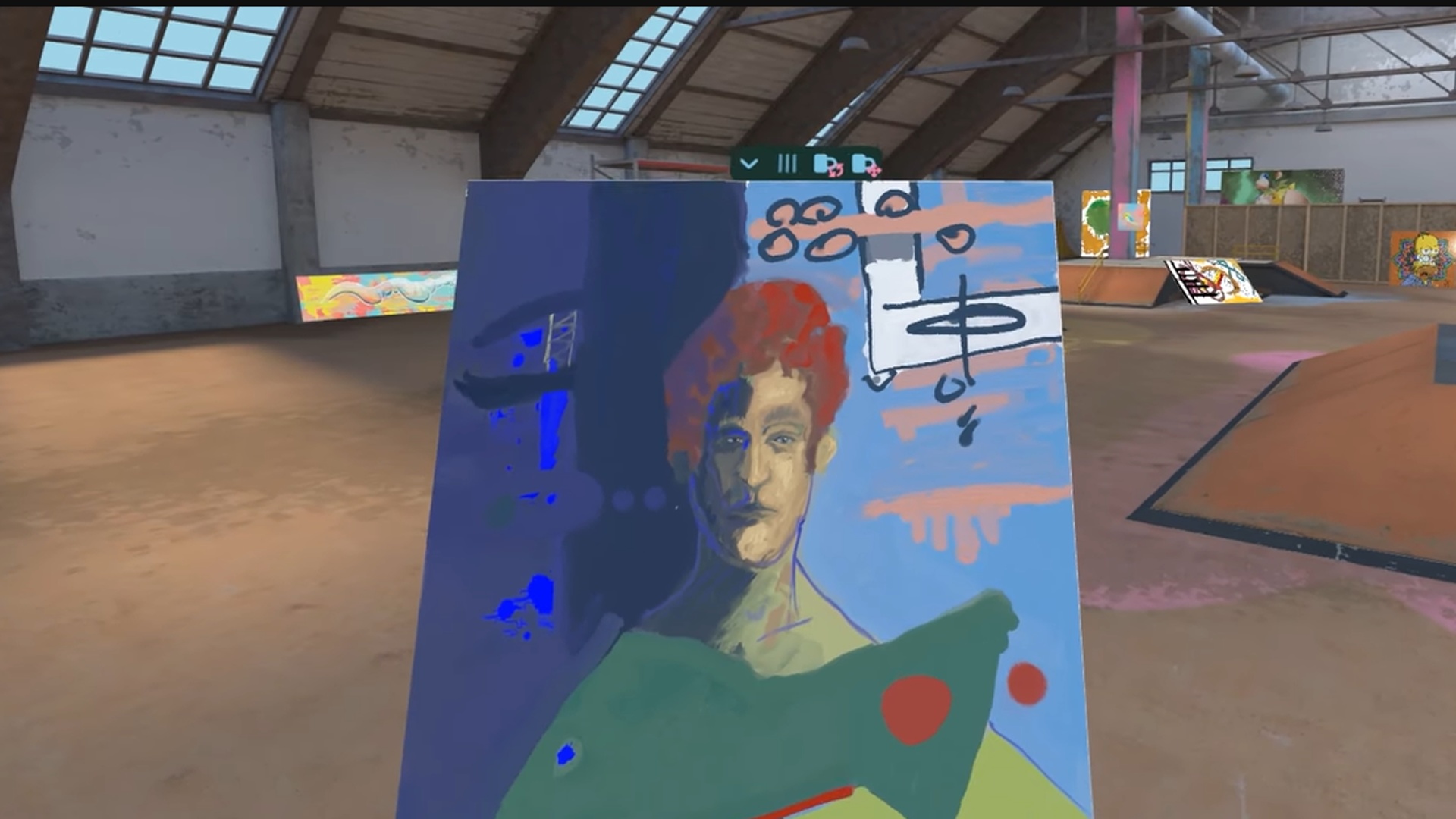 (Als je je innerlijke Picasso wilt ontketenen, schilder jezelf dan helemaal over het canvas in Painting VR)