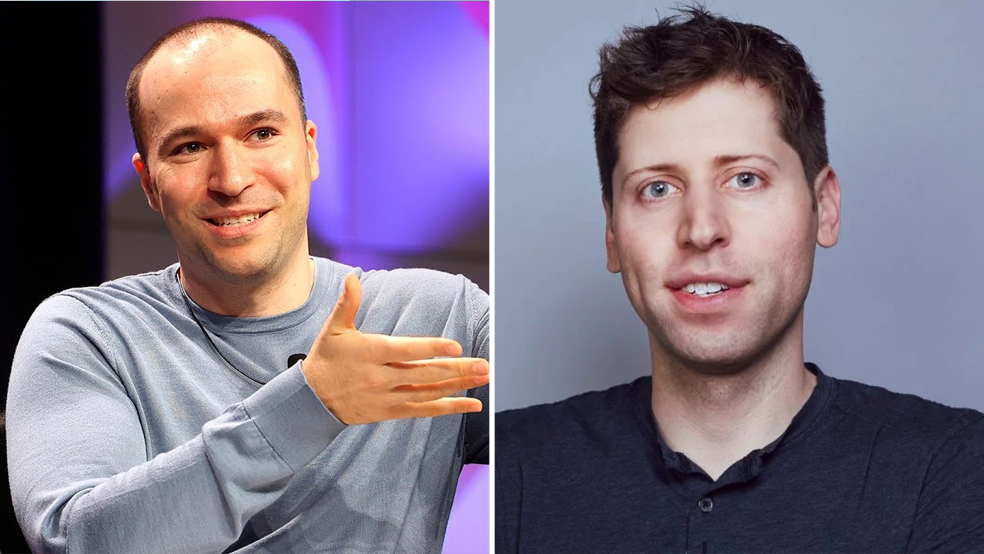 (Greg Brockman (izquierda) y Sam Altman (derecha). (Imágenes: YouTube SXSW Business Insider))