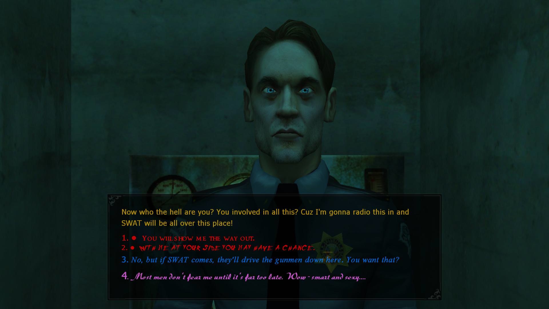 (It is still unclear whether the dialog options in Bloodlines 2 will match its predecessor.)