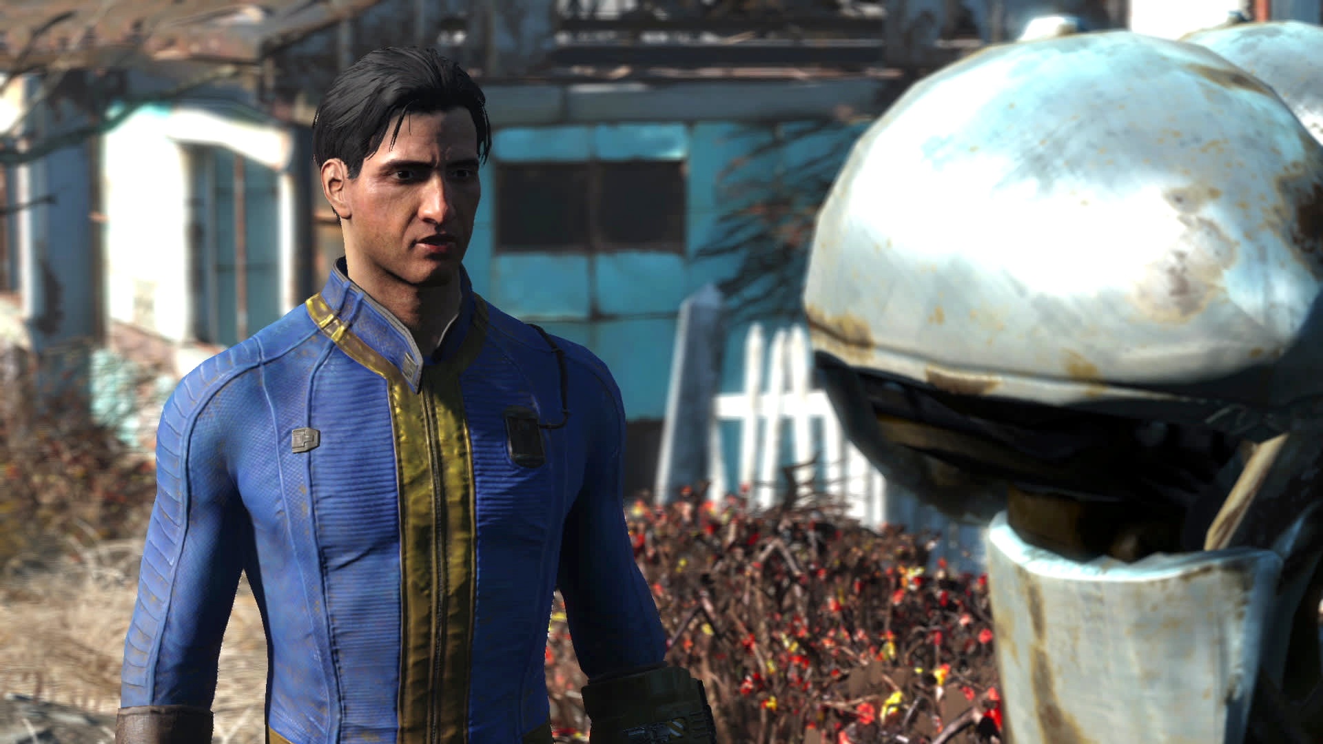 (In Fallout 4 raken we vrij snel ingeburgerd in de post-apocalyptische wereld.)