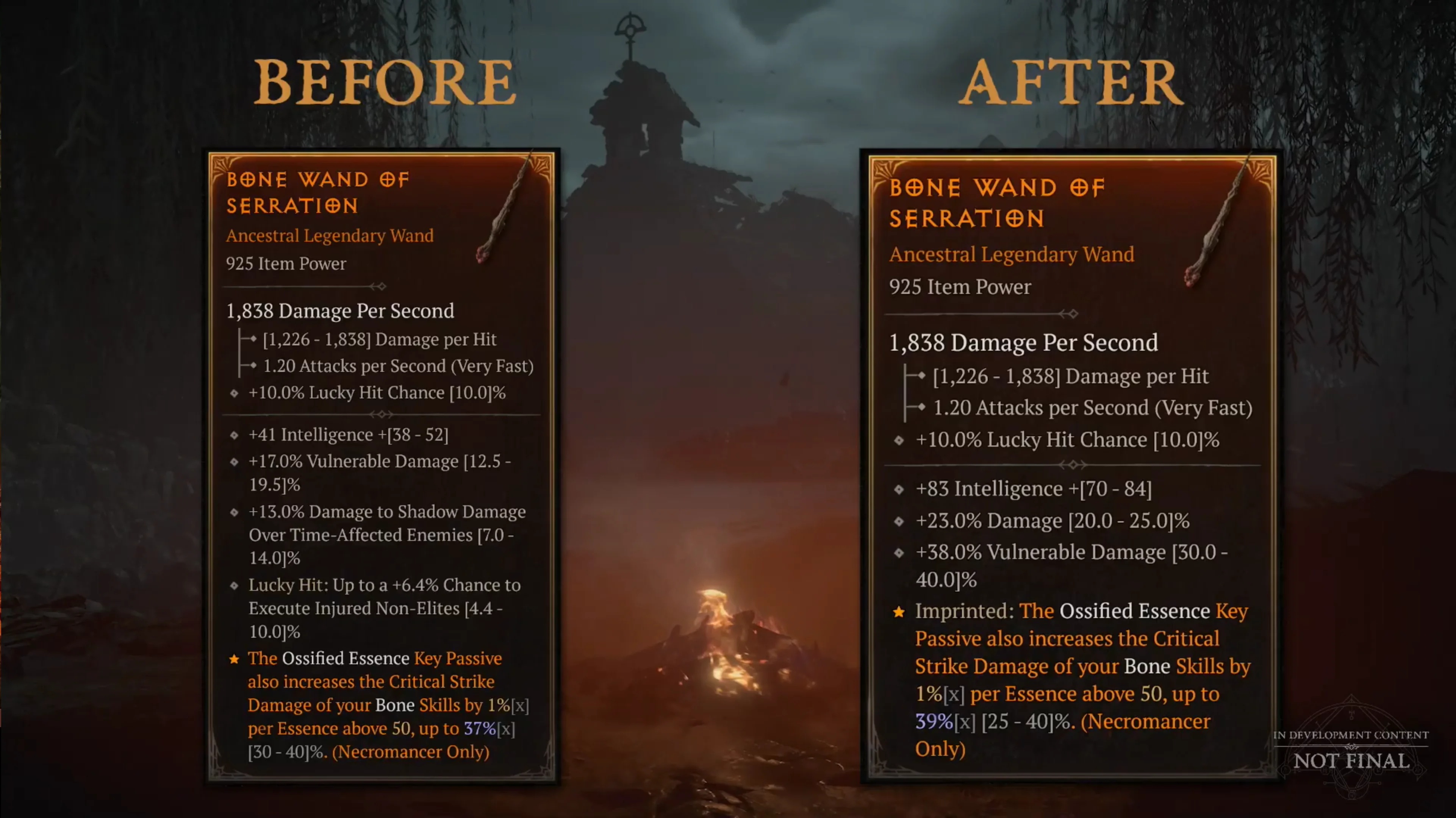 (Items will soon have fewer affixes, but each affix has more power on its own.)