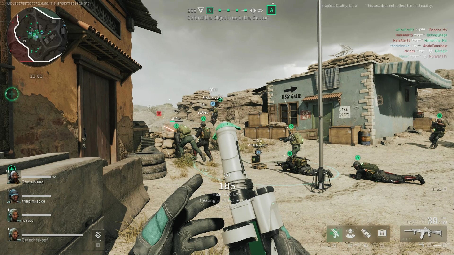 (Classic BF move: As a medic, I calmly farm tons of points by constantly healing and reviving my brave frontline pigs)