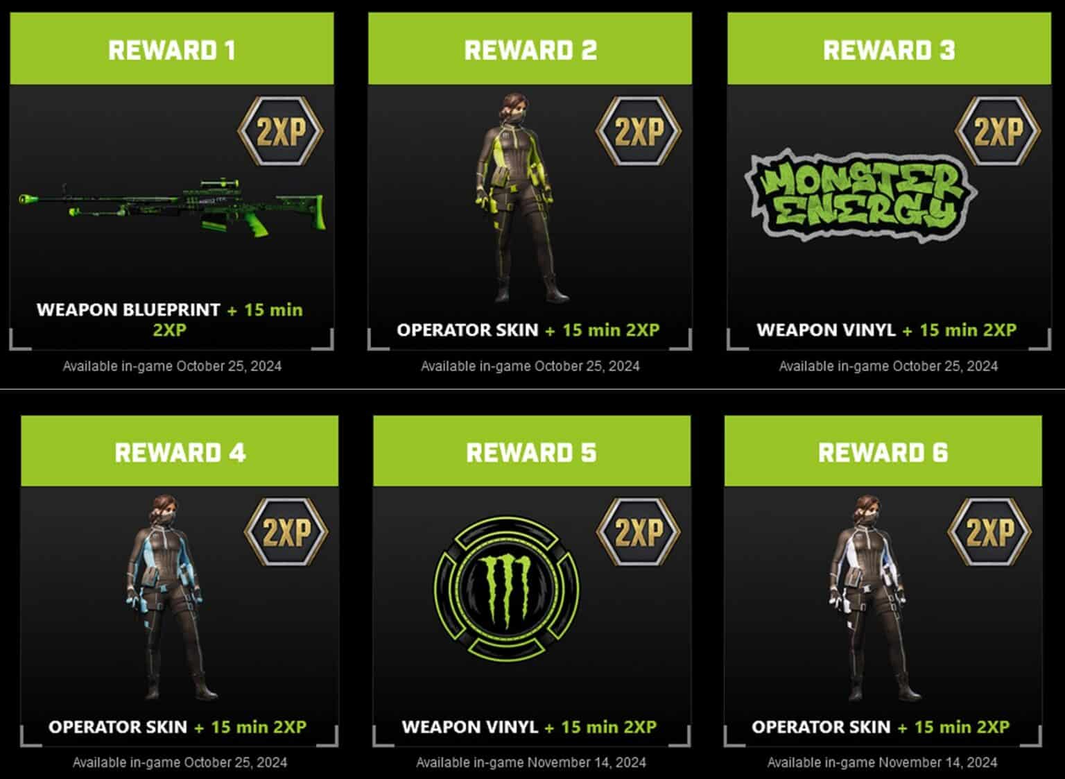 CoD Black Ops 6 Toutes les de Monster Energy et comment les utiliser. Global