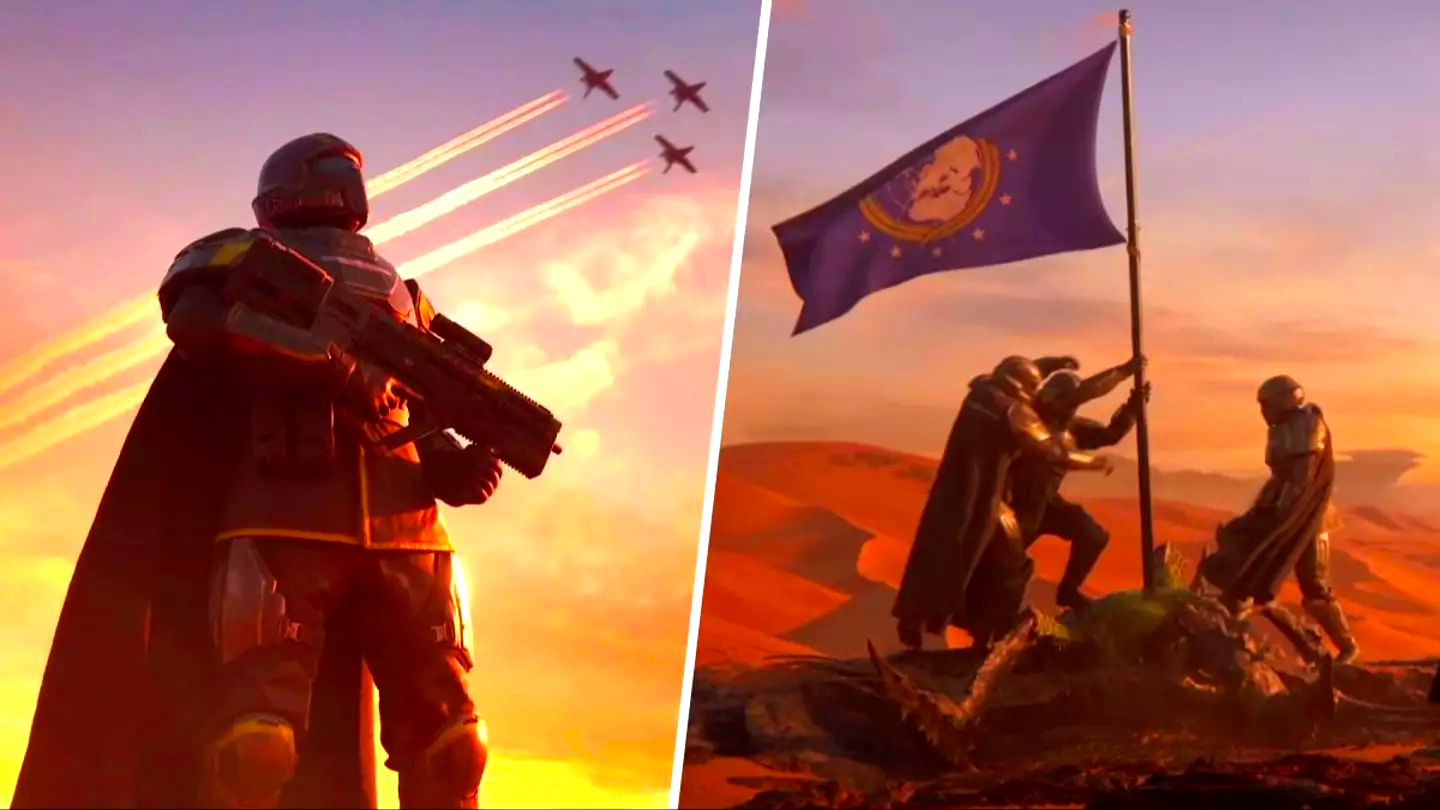 Recompense Flag « J'adore cette communauté » - Un fan hisse le drapeau Helldivers ...