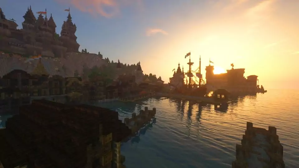 So schöne Minecraft-Sonnenuntergänge könnt ihr euch mit der richtigen Mod auch herbeizaubern.