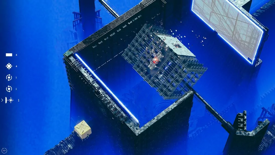 Dans ce niveau, nous avons besoin de lasers et de miroirs pour détruire le bâtiment du cochon de lait