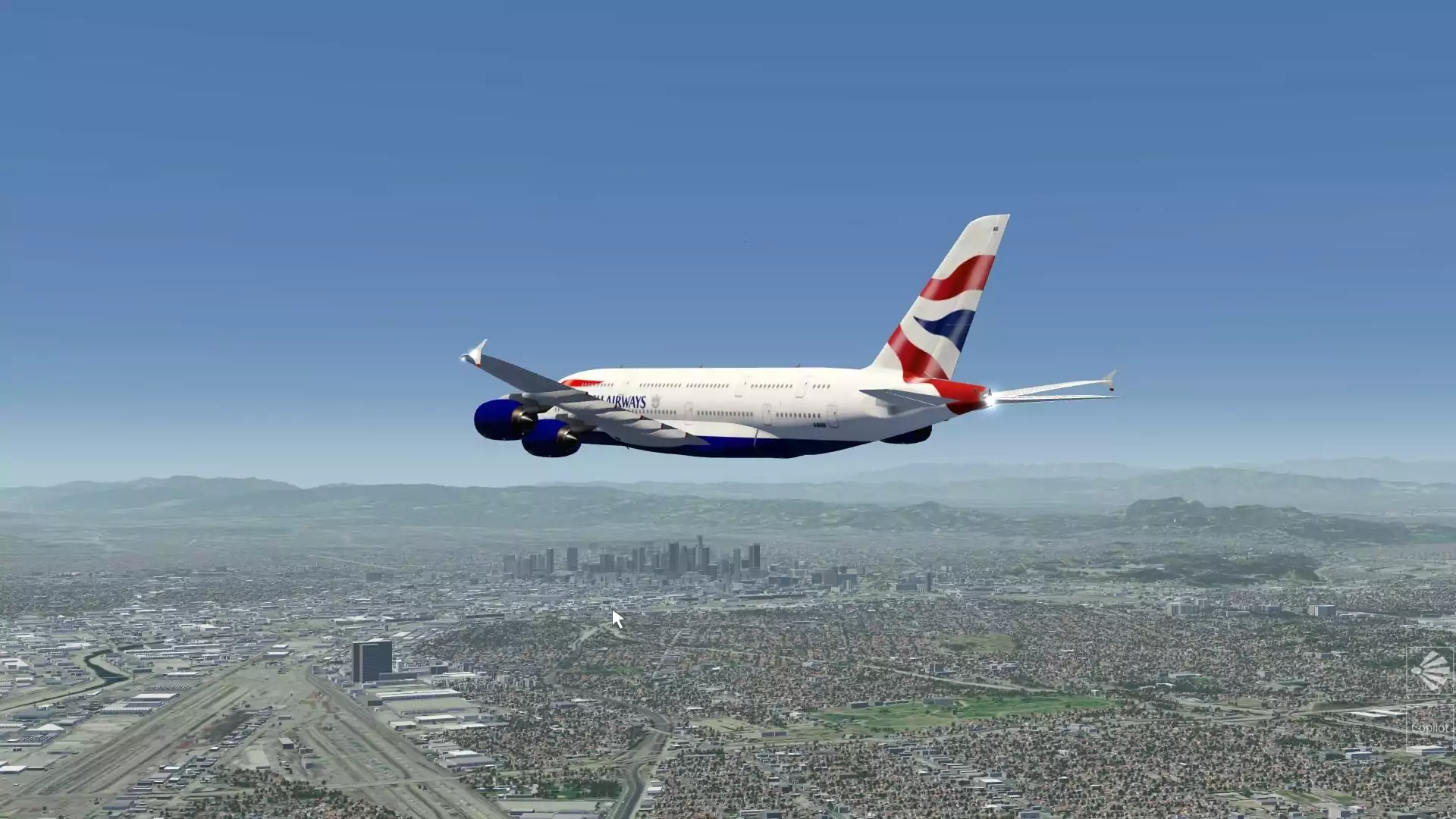 (In reality, some airlines are just reactivating the already mothballed A380, and also in Aerofly FS 4 there is a short mission where you transfer an A380 from the Victorville aircraft graveyard to nearby Los Angeles)